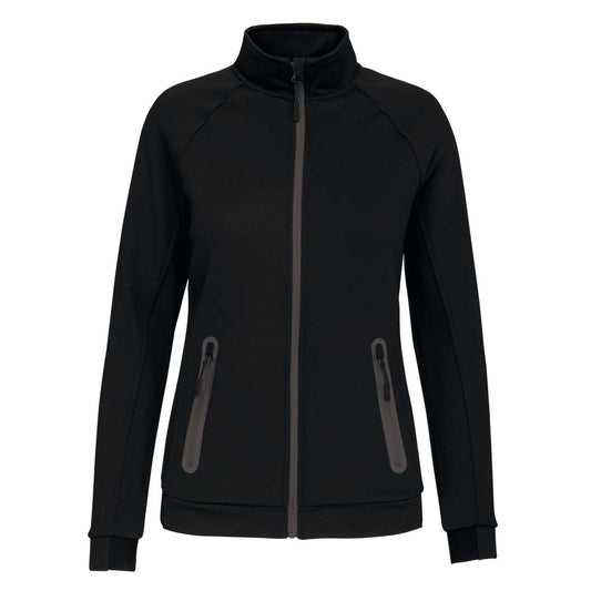 LADIES' HIGH NECK JACKET - Black - colorimageurl