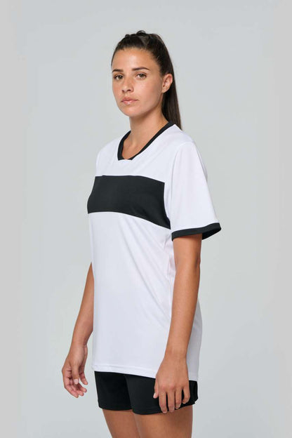 ADULTS' SHORT-SLEEVED JERSEY - Black/White - Additional