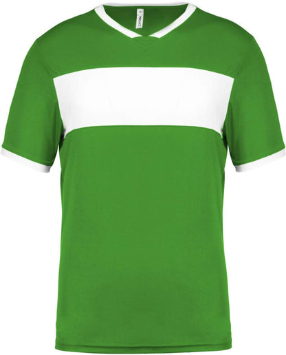 ADULTS' SHORT-SLEEVED JERSEY - Green/White - Main