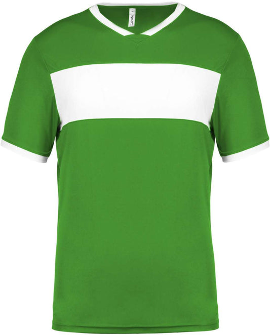ADULTS' SHORT-SLEEVED JERSEY - Green/White - Main