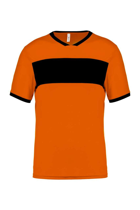 ADULTS' SHORT-SLEEVED JERSEY - Orange/Black - Main