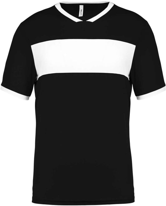 KIDS’ SHORT-SLEEVED JERSEY - Black/White - Main