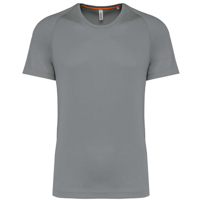 MEN'S RECYCLED ROUND NECK SPORTS T-SHIRT - Fine Grey - colorimageurl