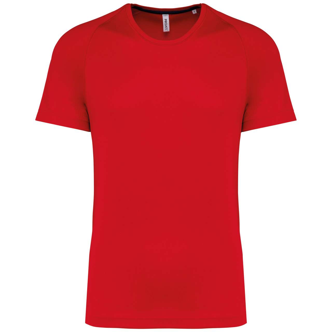 MEN'S RECYCLED ROUND NECK SPORTS T-SHIRT - Red - colorimageurl
