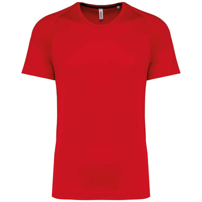 MEN'S RECYCLED ROUND NECK SPORTS T-SHIRT - Red - colorimageurl
