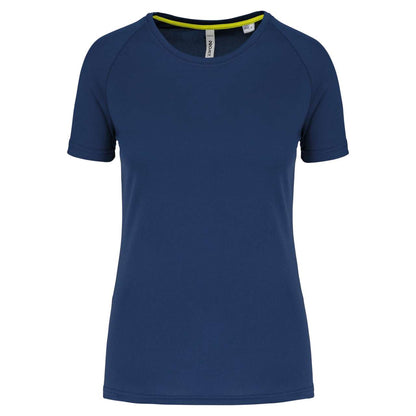 LADIES' RECYCLED ROUND NECK SPORTS T-SHIRT - Sporty Navy - colorimageurl