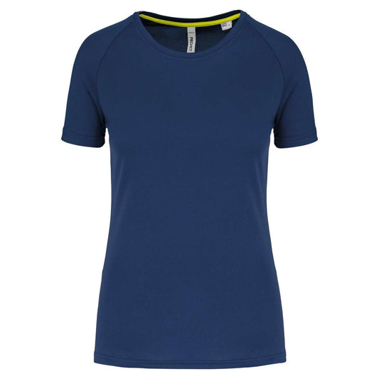 LADIES' RECYCLED ROUND NECK SPORTS T-SHIRT - Sporty Navy - colorimageurl