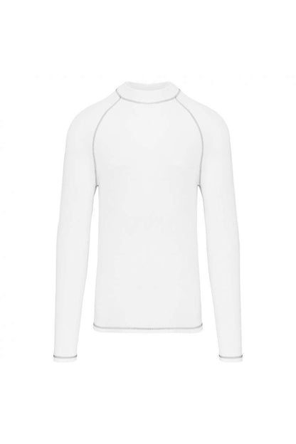 MEN'S TECHNICAL LONG-SLEEVED T-SHIRT WITH UV PROTECTION - White - colorimageurl