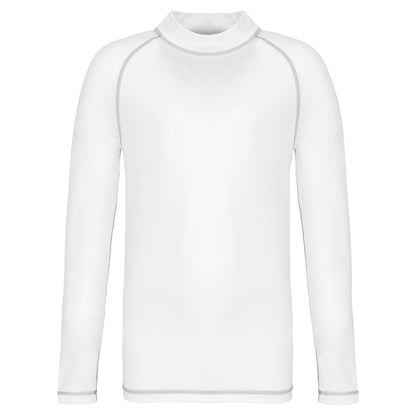 CHILDREN’S LONG-SLEEVED TECHNICAL T-SHIRT WITH UV PROTECTION - White - colorimageurl
