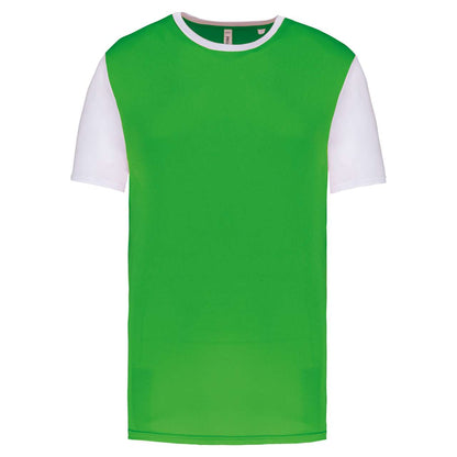 ADULTS' BICOLOUR SHORT-SLEEVED T-SHIRT - Green/White - colorimageurl