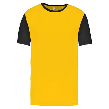 ADULTS' BICOLOUR SHORT-SLEEVED T-SHIRT - Sporty Yellow/Black - colorimageurl