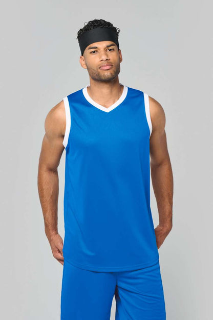 MEN'S BASKETBALL JERSEY - White/Black - modelimageurl