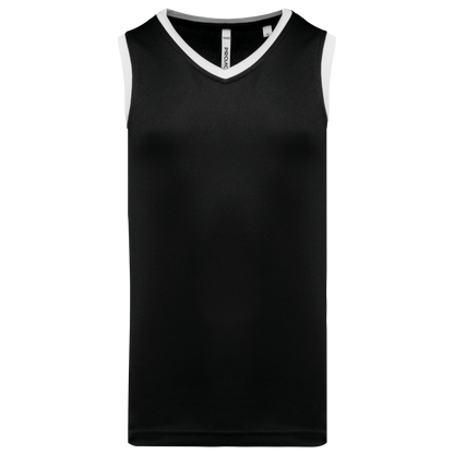 MEN'S BASKETBALL JERSEY - Black/White - colorimageurl