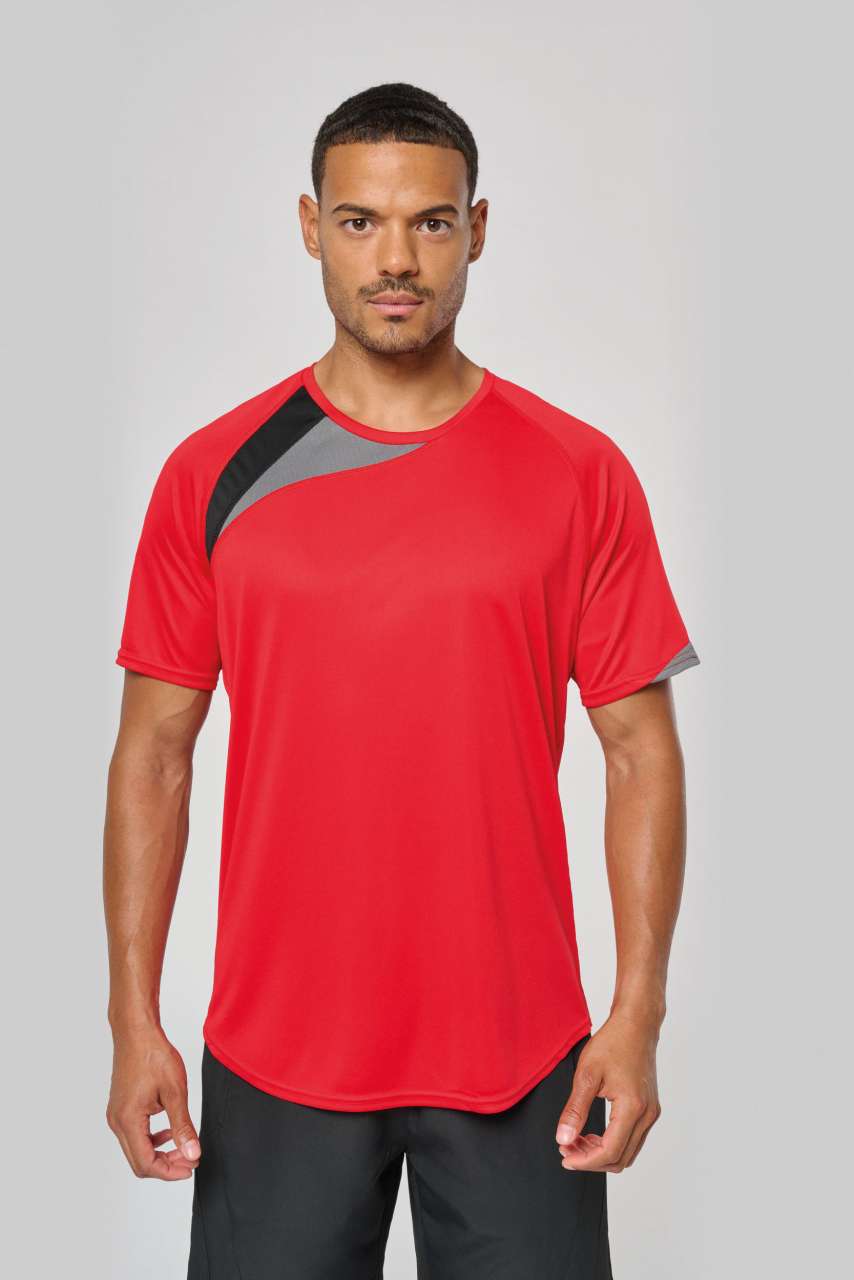 ADULTS' SHORT-SLEEVED JERSEY - Black/White/Storm Grey - Model