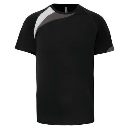 ADULTS' SHORT-SLEEVED JERSEY - Black/White/Storm Grey - Main