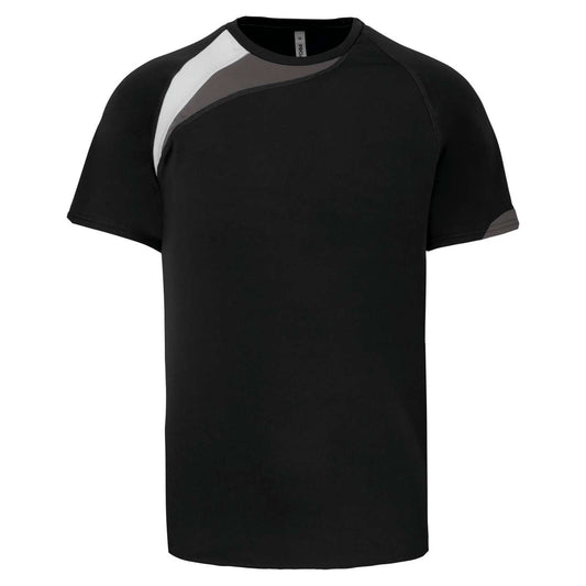 ADULTS' SHORT-SLEEVED JERSEY - Black/White/Storm Grey - Main