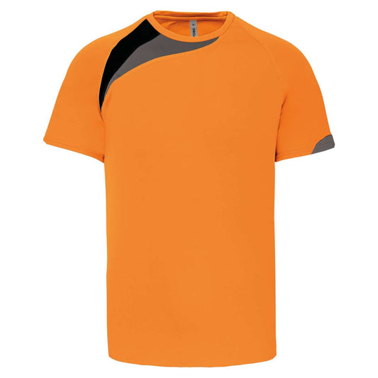 ADULTS' SHORT-SLEEVED JERSEY - Orange/Black/Storm Grey - Main