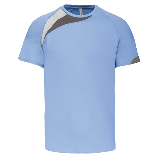 ADULTS' SHORT-SLEEVED JERSEY - Sky Blue/White/Storm Grey - Main