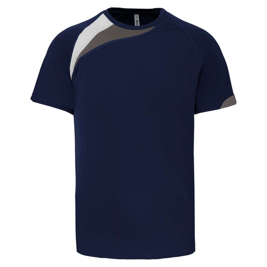 ADULTS' SHORT-SLEEVED JERSEY - Sporty Navy/White/Storm Grey - Main