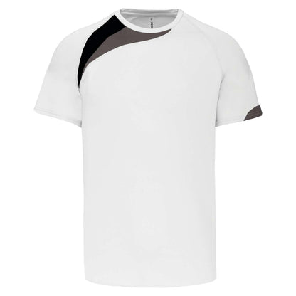 ADULTS' SHORT-SLEEVED JERSEY - White/Black/Storm Grey - Main