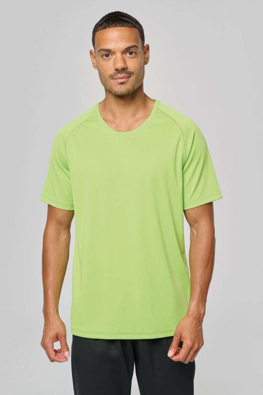 MEN'S SHORT-SLEEVED SPORTS T-SHIRT - Fluorescent Yellow - Model