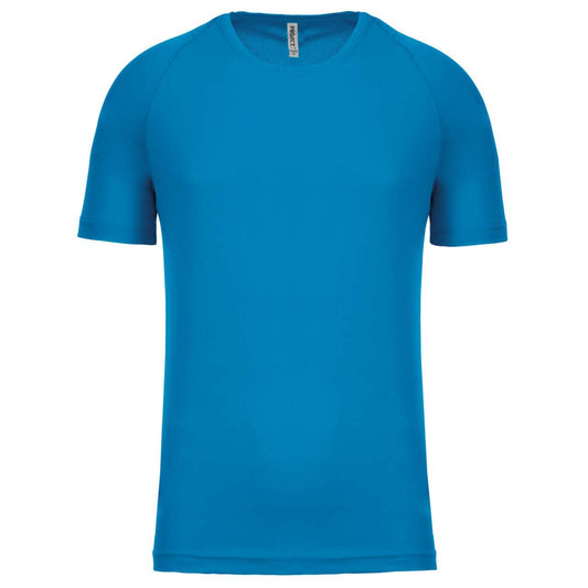 MEN'S SHORT-SLEEVED SPORTS T-SHIRT - Aqua Blue - Main