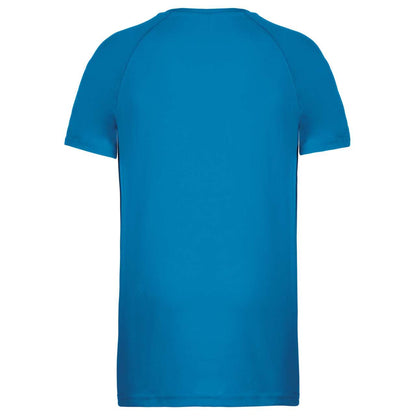 MEN'S SHORT-SLEEVED SPORTS T-SHIRT - Aqua Blue - Additional