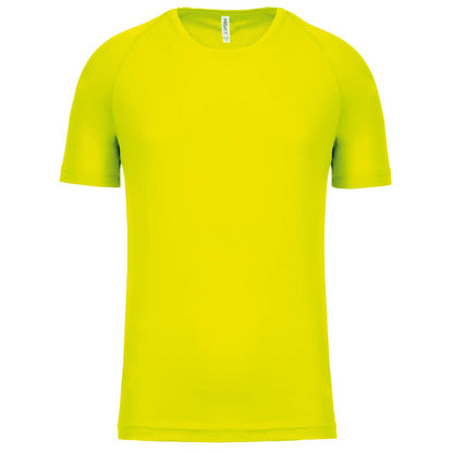 MEN'S SHORT-SLEEVED SPORTS T-SHIRT - Fluorescent Yellow - Main