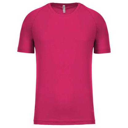 MEN'S SHORT-SLEEVED SPORTS T-SHIRT - Fuchsia - Main