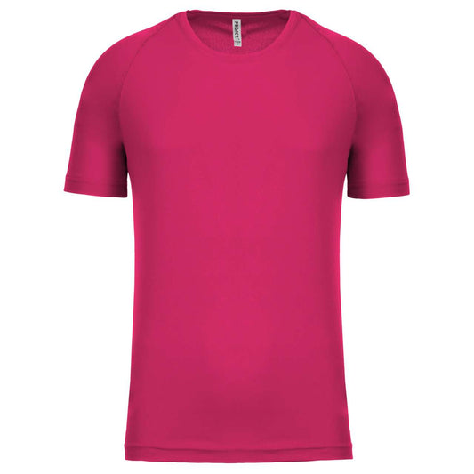 MEN'S SHORT-SLEEVED SPORTS T-SHIRT - Fuchsia - Main