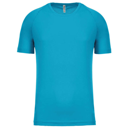 MEN'S SHORT-SLEEVED SPORTS T-SHIRT - Light Turquoise - Main