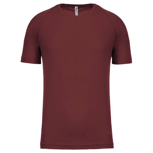 MEN'S SHORT-SLEEVED SPORTS T-SHIRT - Wine - Main