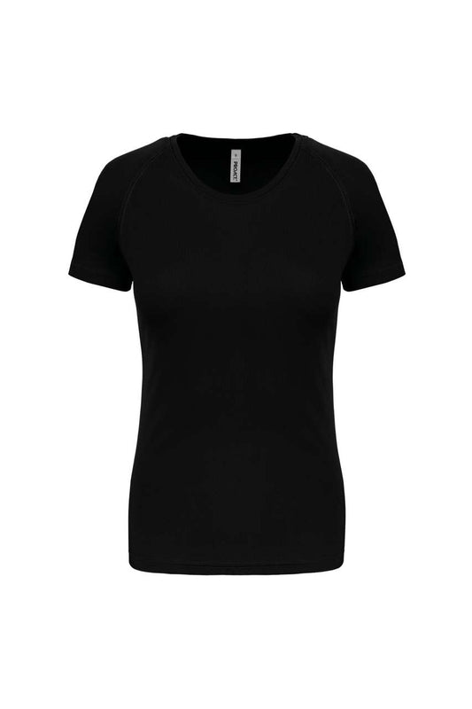 LADIES' SHORT-SLEEVED SPORTS T-SHIRT - Black - Main