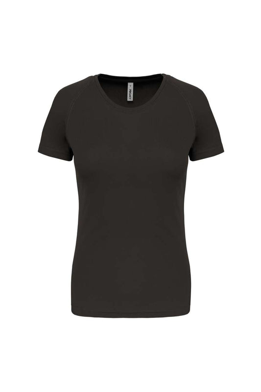 LADIES' SHORT-SLEEVED SPORTS T-SHIRT - Dark Grey - Main