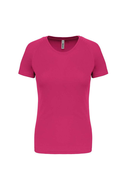 LADIES' SHORT-SLEEVED SPORTS T-SHIRT - Fuchsia - Main