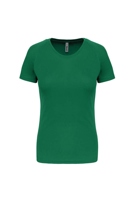 LADIES' SHORT-SLEEVED SPORTS T-SHIRT - Kelly Green - Main