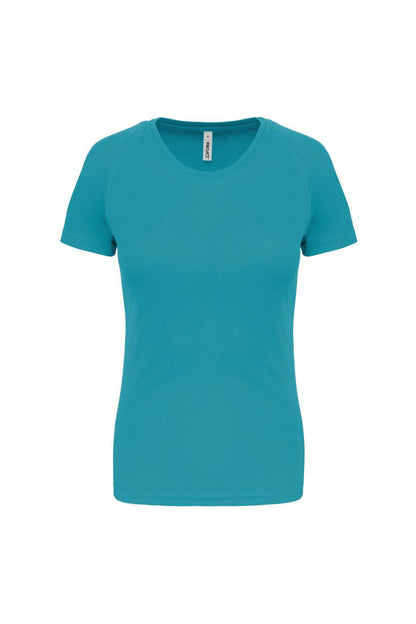 LADIES' SHORT-SLEEVED SPORTS T-SHIRT - Light Turquoise - Main