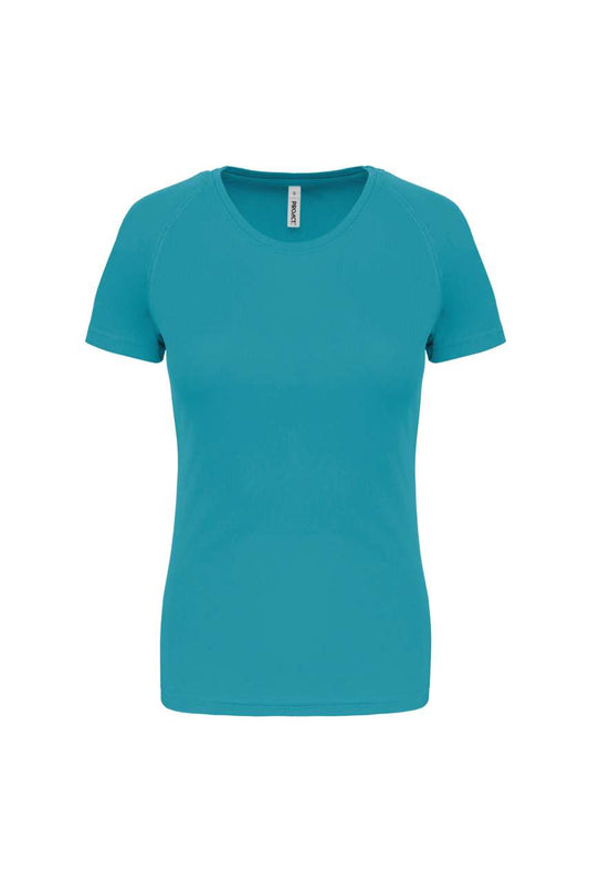 LADIES' SHORT-SLEEVED SPORTS T-SHIRT - Light Turquoise - Main