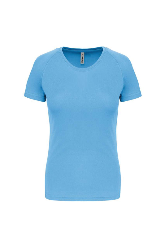 LADIES' SHORT-SLEEVED SPORTS T-SHIRT - Sky Blue - Main