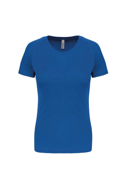 LADIES' SHORT-SLEEVED SPORTS T-SHIRT - Sporty Royal Blue - Main