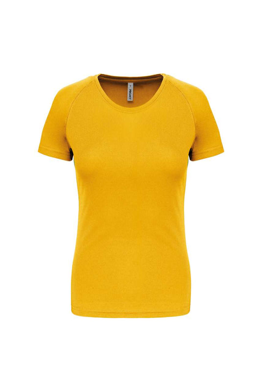 LADIES' SHORT-SLEEVED SPORTS T-SHIRT - True Yellow - Main