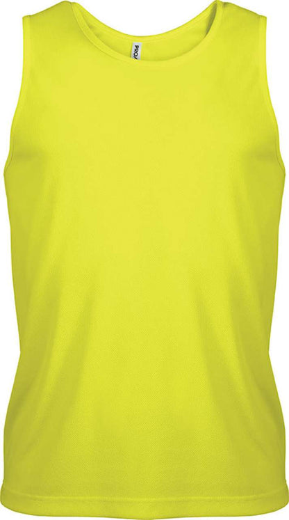 MEN’S SPORTS VEST - Fluorescent Yellow - Main