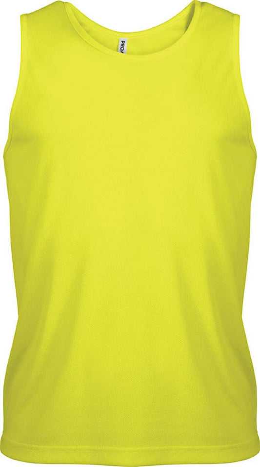 MEN’S SPORTS VEST - Fluorescent Yellow - Main
