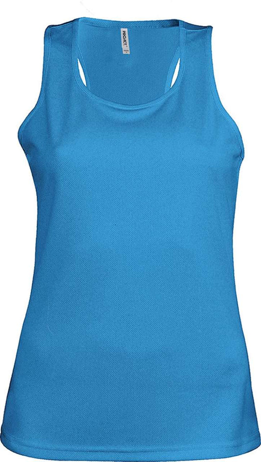 LADIES' SPORTS VEST - Aqua Blue - Main