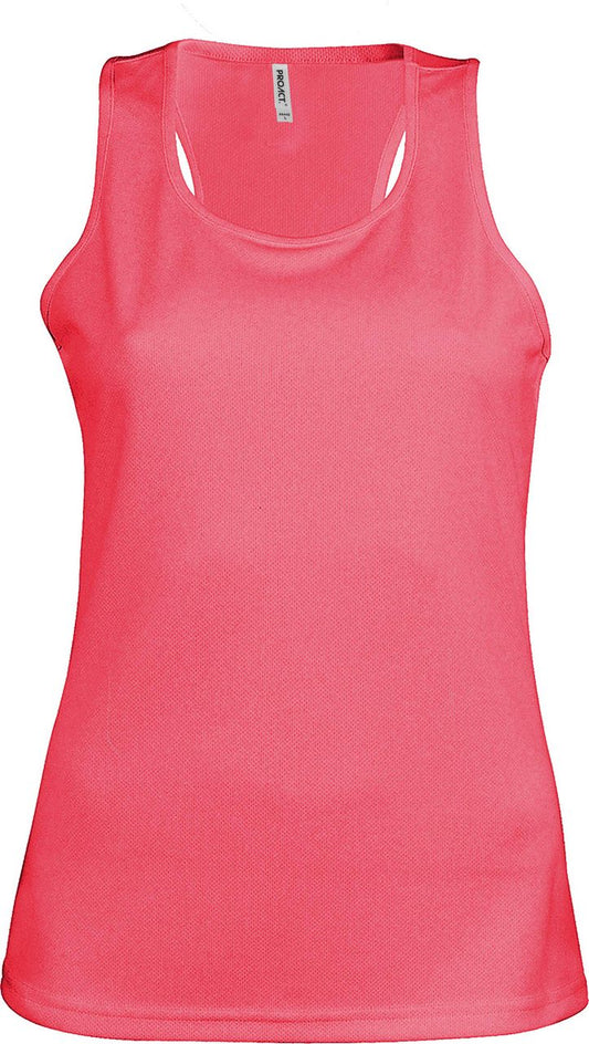LADIES' SPORTS VEST - Fluorescent Pink - Main