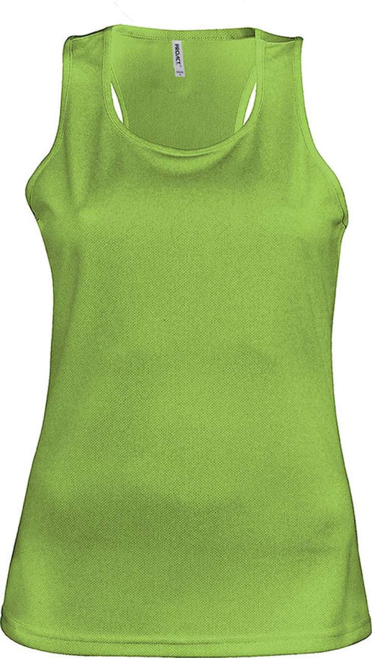 LADIES' SPORTS VEST - Lime - Main