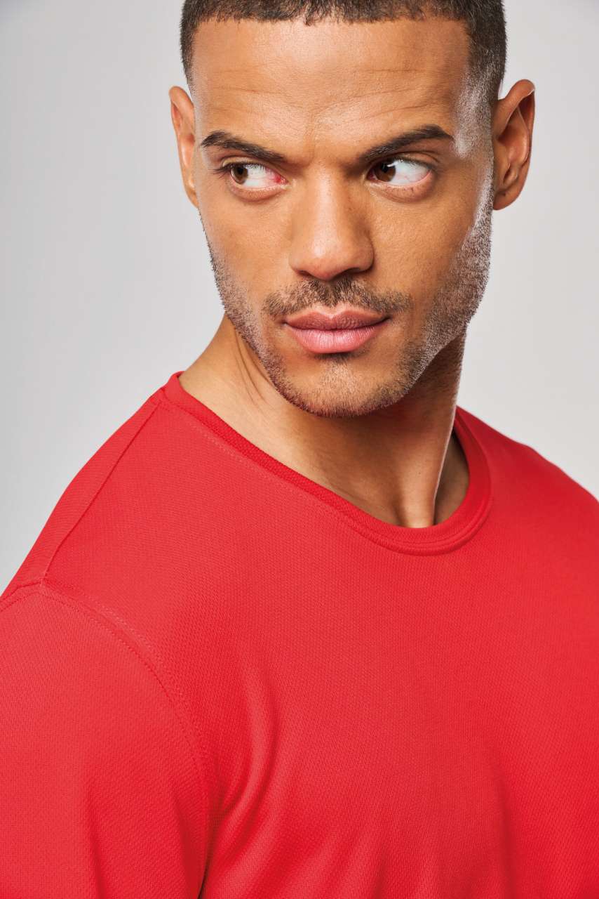 MEN'S LONG-SLEEVED SPORTS T-SHIRT - Red - Additional