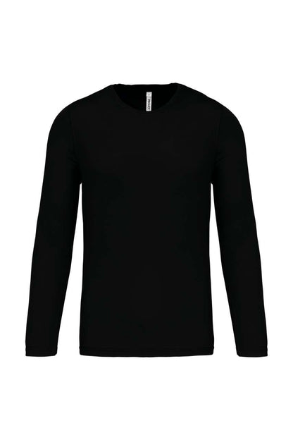 MEN'S LONG-SLEEVED SPORTS T-SHIRT - Black - Main
