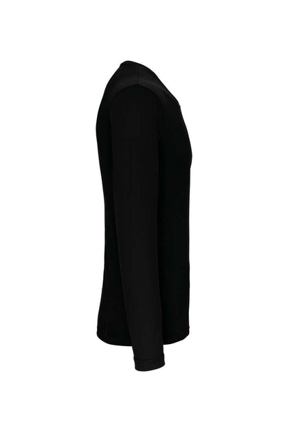 MEN'S LONG-SLEEVED SPORTS T-SHIRT - Black - Additional