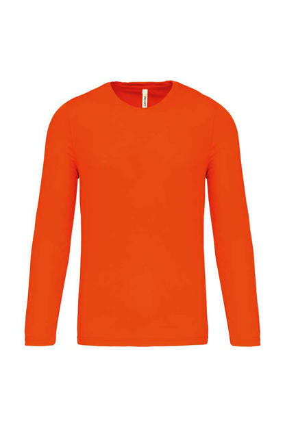 MEN'S LONG-SLEEVED SPORTS T-SHIRT - Fluorescent Orange - Main